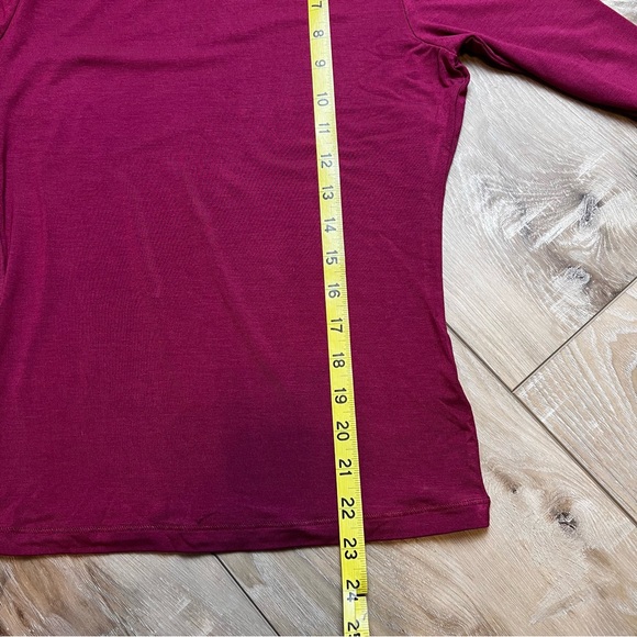 GARAGE Smooth Long Sleeve Crewneck Top. Sour Cherry. Size Medium. New With Tags. - Picture 8 of 10